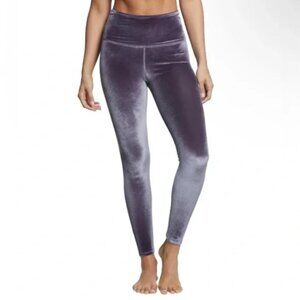 Spanx Slimming Crushed Soft Velvet Leggings M/M Gray Comfort Casual Athleisure